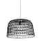 Hello Honey® 19.5" Charcoal Gray Woven Pendant Lamp